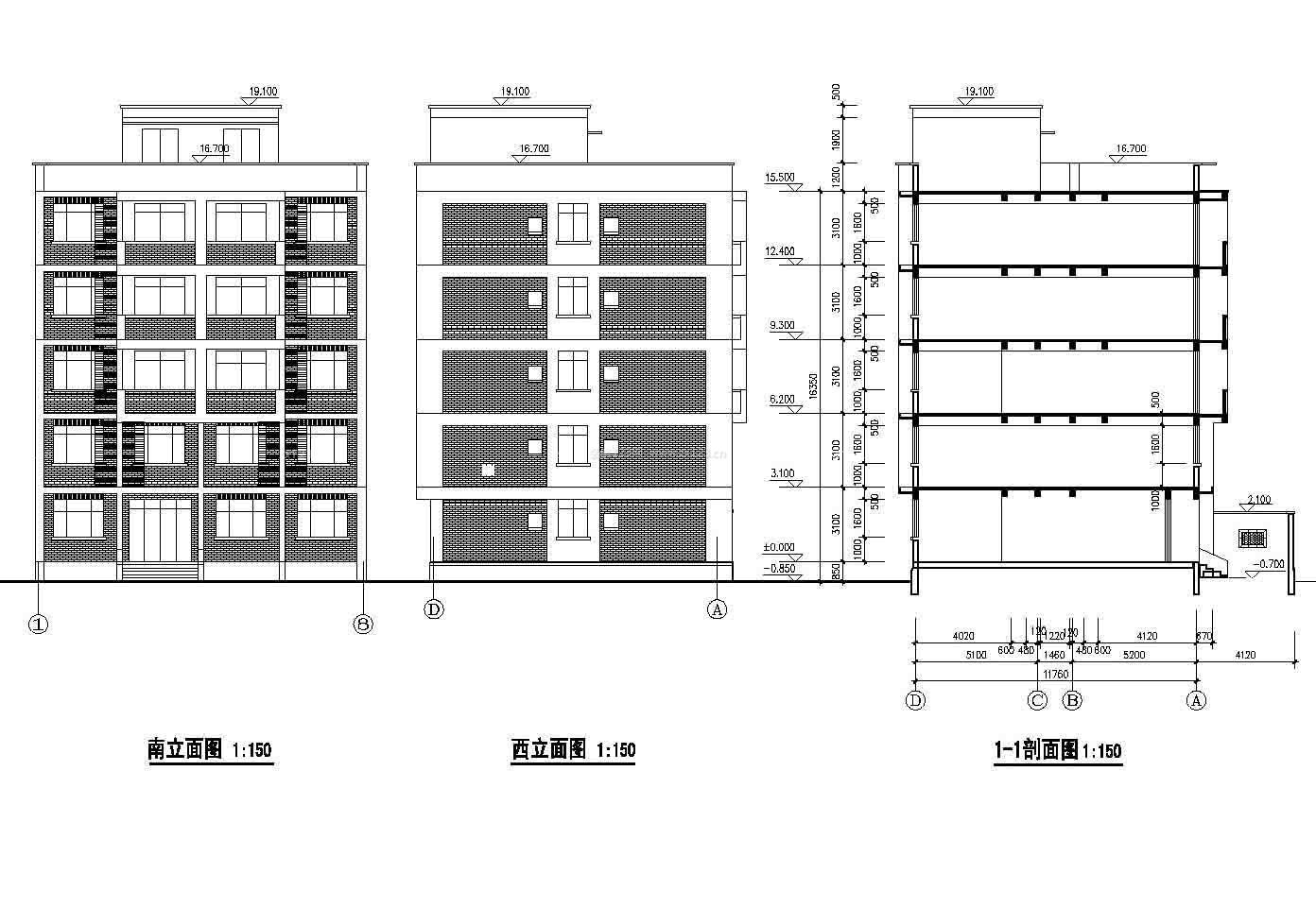 5層辦公樓平面設計圖