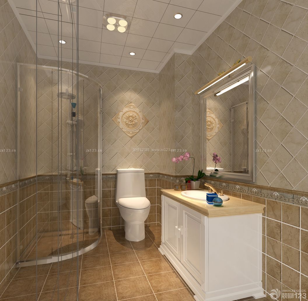 整体淋浴房防滑砖贴图设计图片