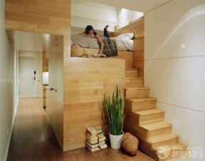 25平米小户型公寓装修 木楼梯