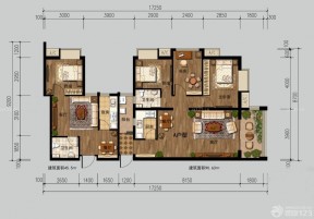 最新中式風(fēng)格180平米別墅戶型圖