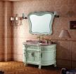 欧美式家具橡木浴室柜图
