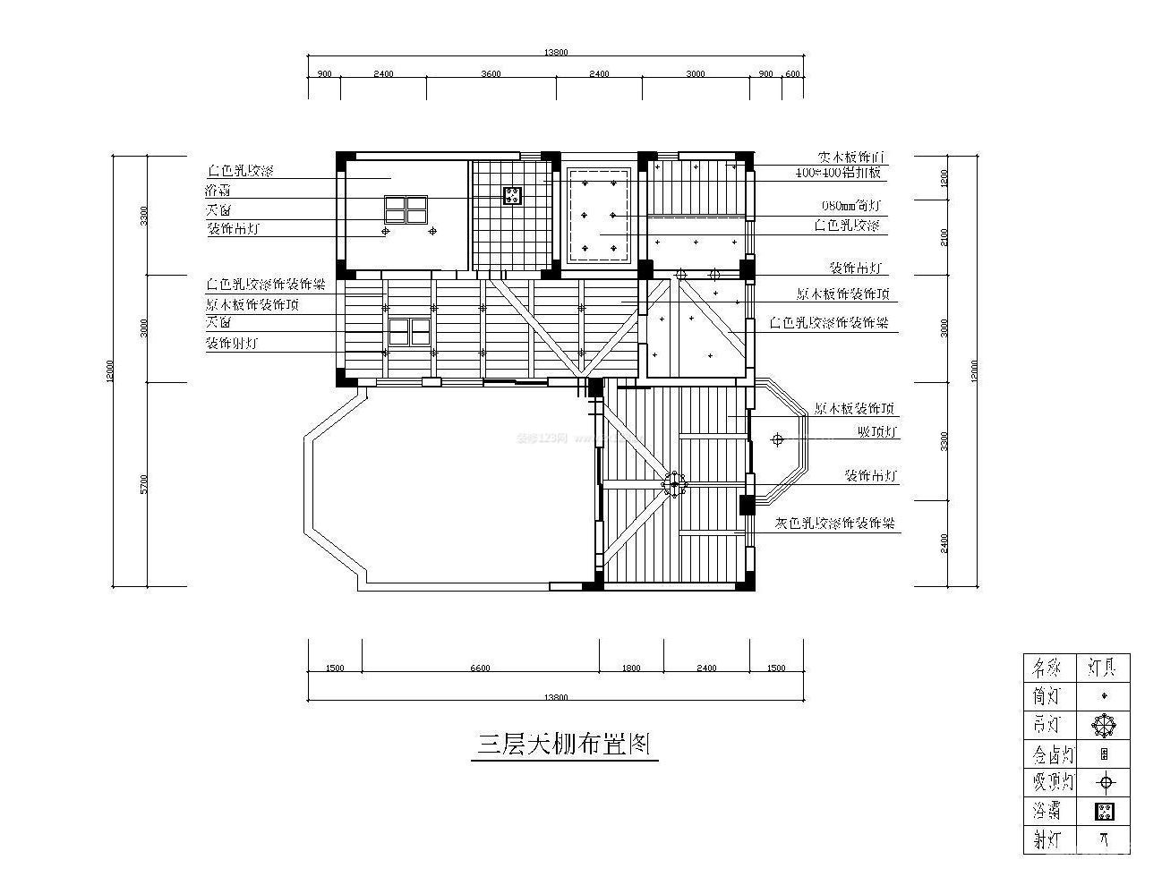 三層流水別墅平面設(shè)計圖紙