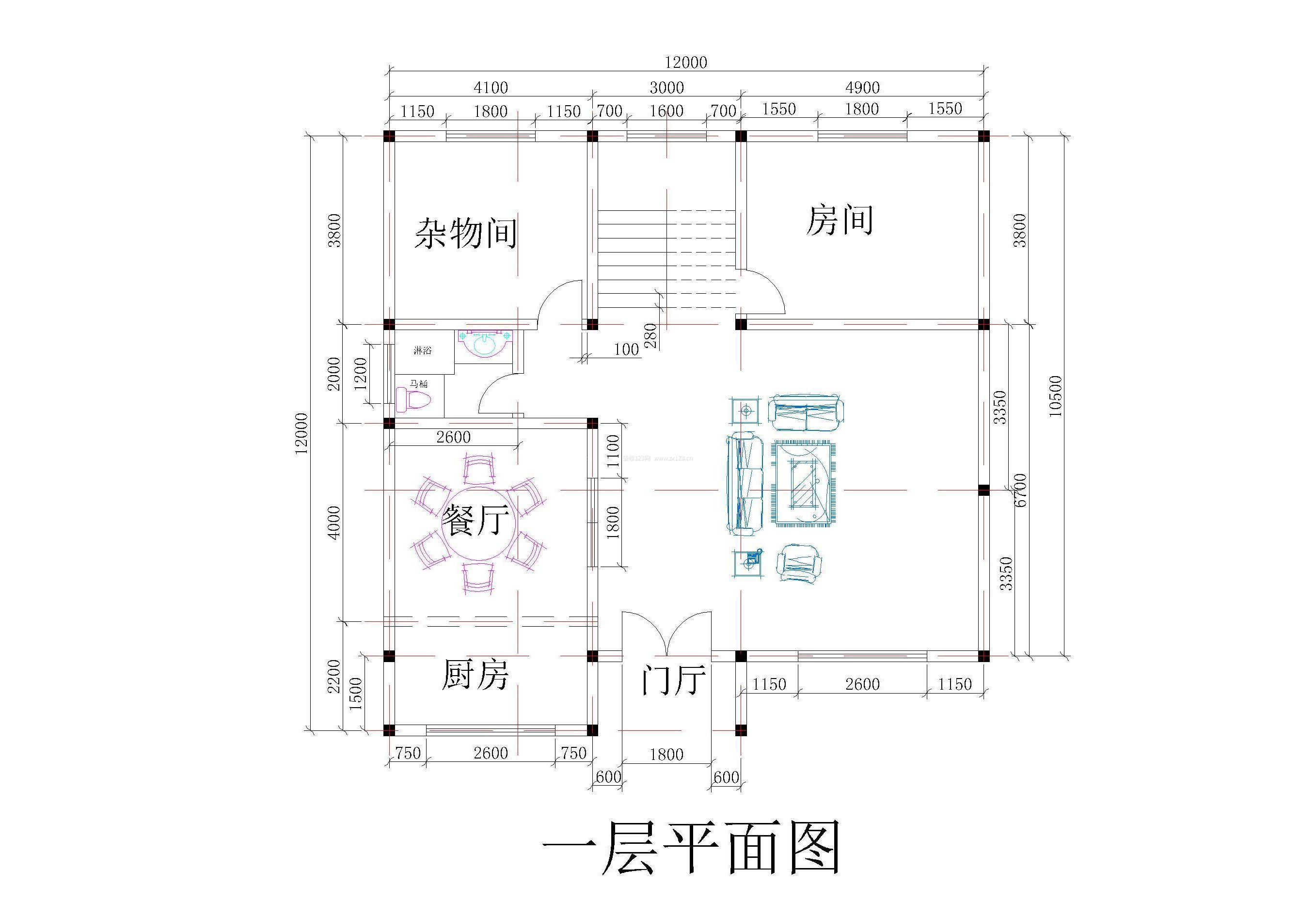 2023流水別墅一層平面設(shè)計(jì)圖