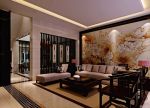 中式风格客厅墙体彩绘效果图
