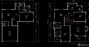 cad自建别墅平面图