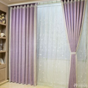 紫色窗帘 大卧室