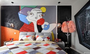 女生卧室创意墙体彩绘设计图