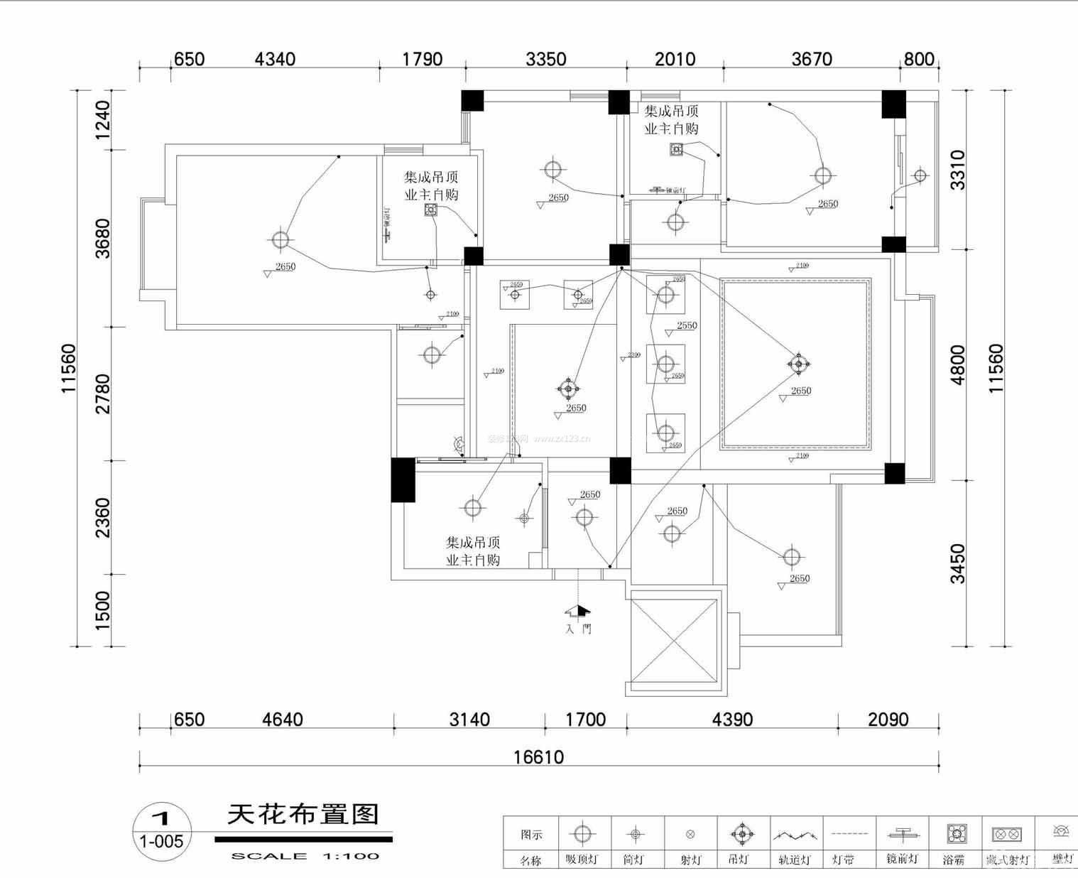 90平米套房平面圖