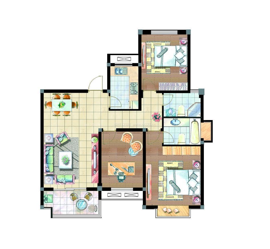 最新混搭房屋小戶型平面圖