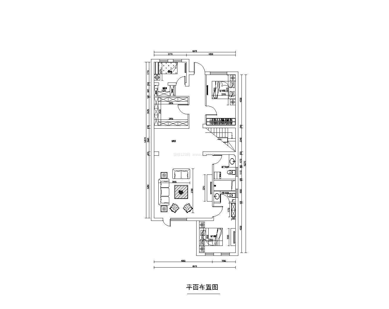 100平米別墅戶型圖長方形戶型圖大全