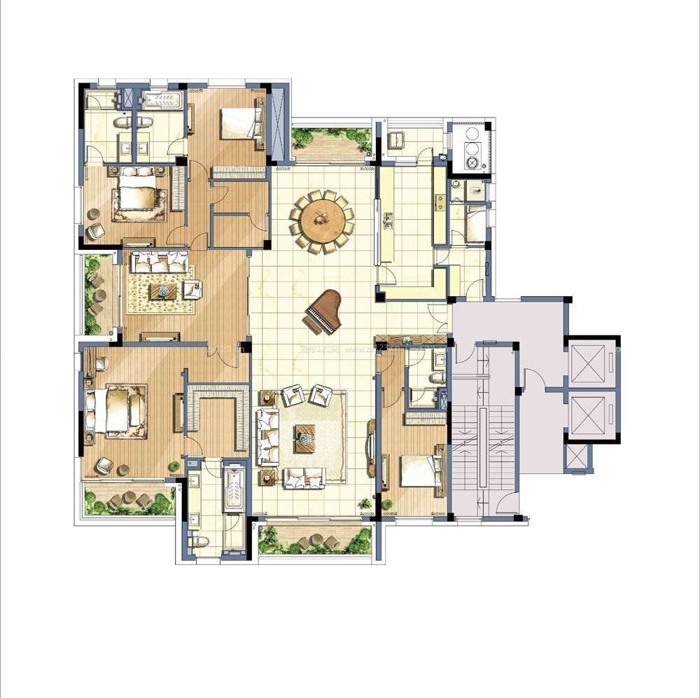 自建房屋設(shè)計(jì)100平米別墅戶型圖 