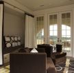 最新现代风格小客厅黑白窗帘装修图片大全