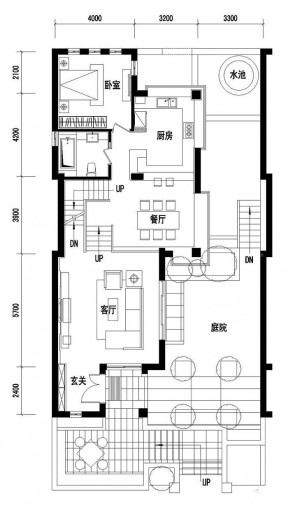 100平米別墅戶型圖私家花園設計樣板