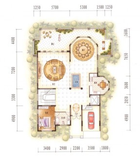 自建房屋設計100平米別墅戶型圖