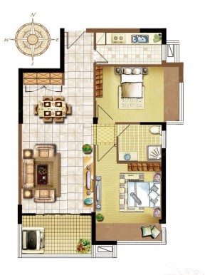 最新地中海風格房屋小戶型平面圖