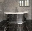 小浴室黑色大理石设计效果图片
