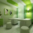 80平米美容院绿色墙面装修设计案例