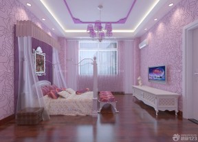 彩色壁纸 欧式卧室