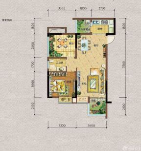 2023歐式風(fēng)格一室兩廳平面設(shè)計(jì)圖