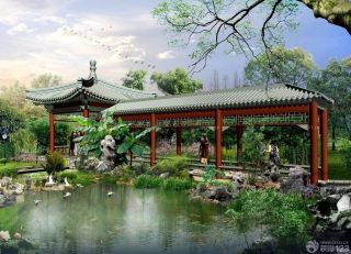 古典风格庭院绿化设计图片