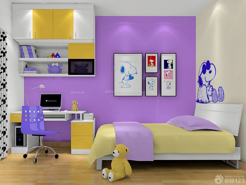 25W打造90㎡莫兰迪紫色轻奢风的家_太平洋家居网整屋案例