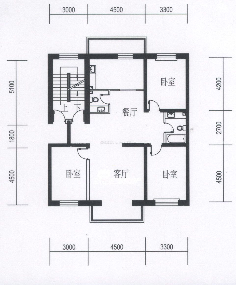 復(fù)式樓130平米戶型圖設(shè)計(jì)