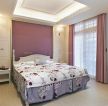 个性家庭卧室室内紫色墙面装修设计图