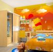 现代儿童房橙色墙面装修效果图片