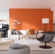 现代风格橙色墙面装修效果图图片