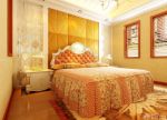 欧式卧室橙色墙面装修设计图