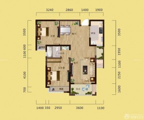 三室兩廳一衛(wèi)130平米戶型圖 