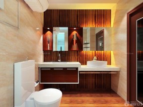 家庭室内装修样板房 小户型卫生间瓷砖配色
