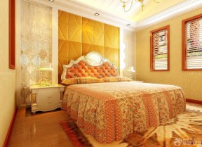 橙色墙面 卧室设计