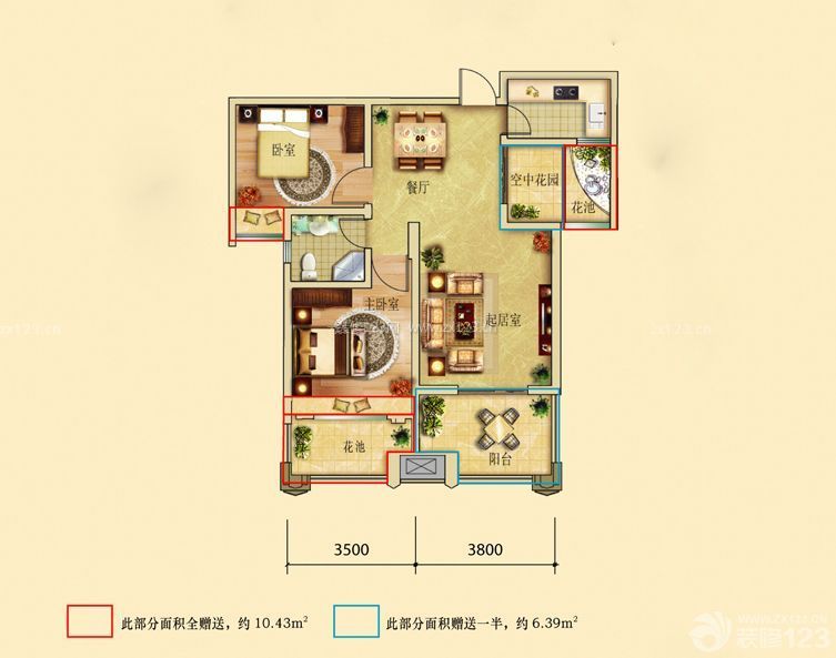 北方農(nóng)村別墅兩室兩廳一衛(wèi)戶型圖