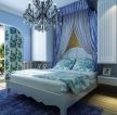 地中海风格小户型卧室床缦装饰图