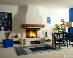 最新地中海风格家庭室内客厅置物凳效果图欣赏