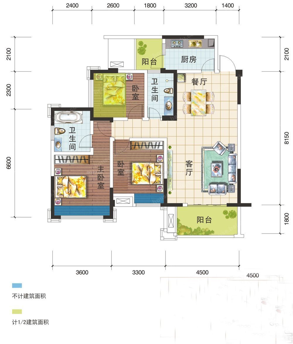 2023經(jīng)典現(xiàn)代風(fēng)格120平米三層戶型圖