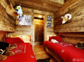实木儿童床 整体木屋
