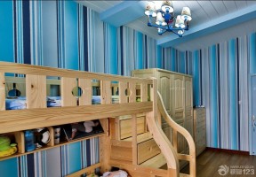 儿童小房间实木儿童床设计效果图片