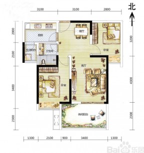 2023最新現(xiàn)代風格120平米三層戶型圖