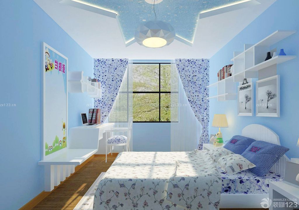 现代风格儿童房窗帘设计图