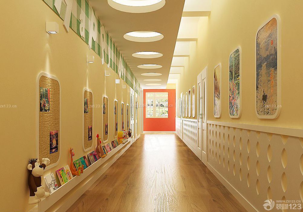 幼儿园室内走廊主题墙布置效果图片