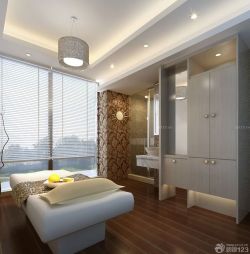 日式美容院店面装修风格效果图_装修123效果图