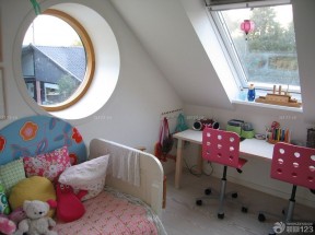 20小户型斜顶阁楼装修 可爱儿童房间