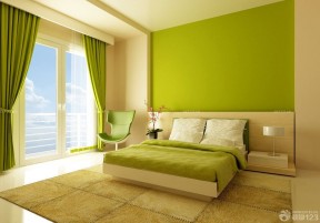绿色窗帘 清新卧室
