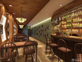 2023中式酒吧吧台高凳设计装修设计图