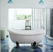 美式风格整体浴室白色浴缸效果图