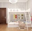儿童房家具白色高低床设计图片