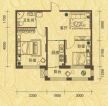 60.87平三室兩廳二衛戶型圖