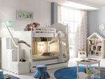 美式风格儿童房家具高低床设计图片